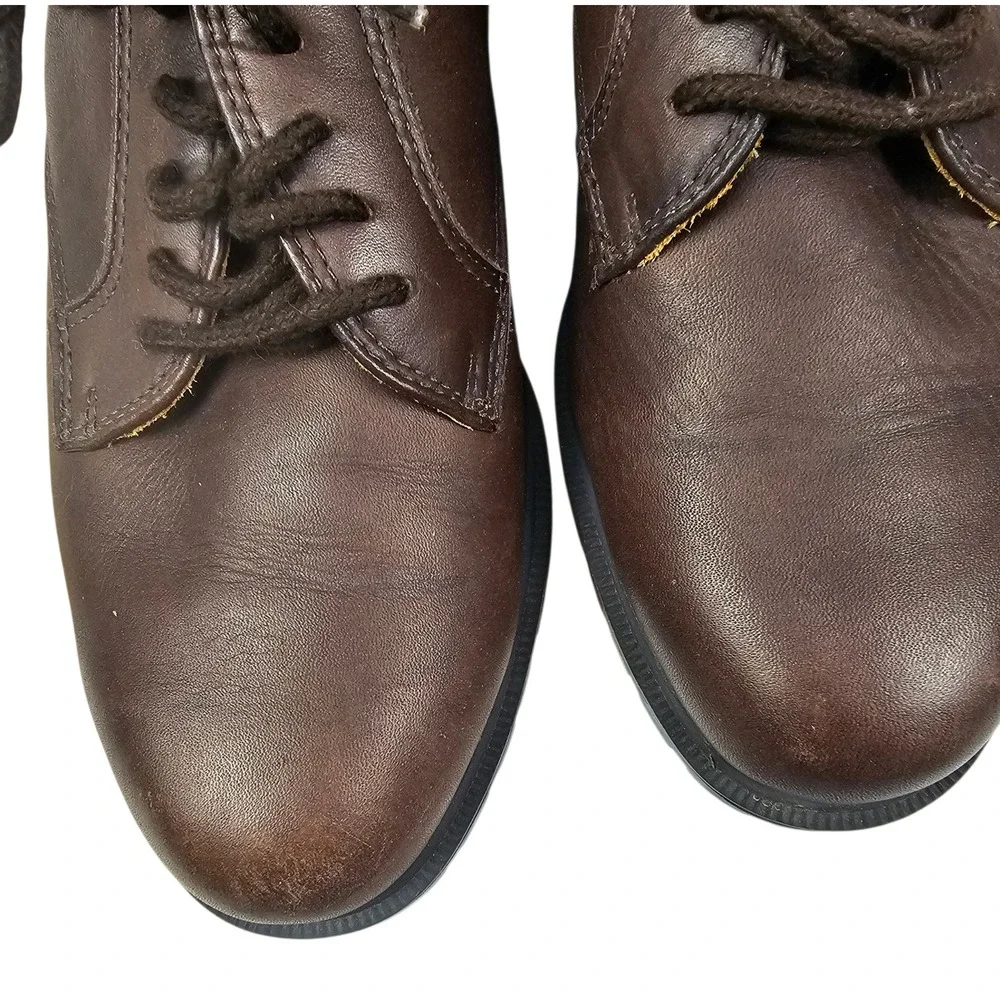 Nautica Mens Brown Leather Lace Up Lug Sole Oxford Shoes Size 8M A01‎ 5-7